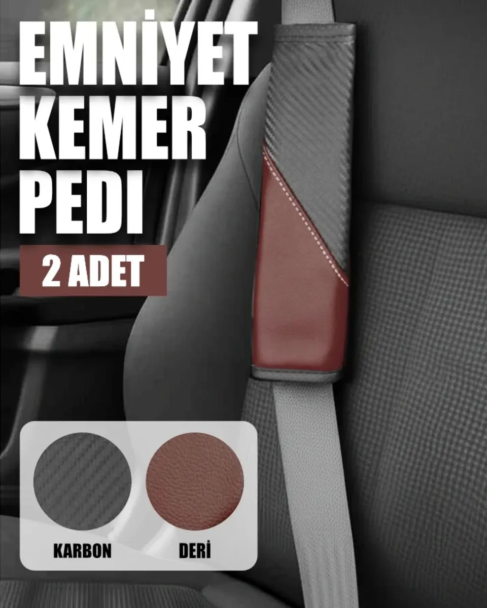 ComfortDrive Emniyet Kemer Pedi Seti - Boyun ve Omuz Koruyucu Kemer Pedi 2'li Paket - Kemer Kılıfı