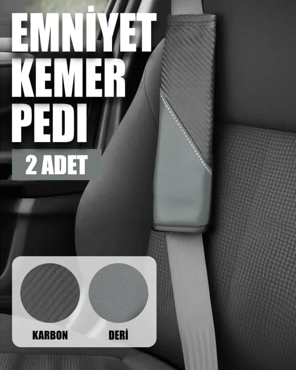 ComfortDrive Emniyet Kemer Pedi Seti - Boyun ve Omuz Koruyucu Kemer Pedi 2'li Paket - Kemer Kılıfı