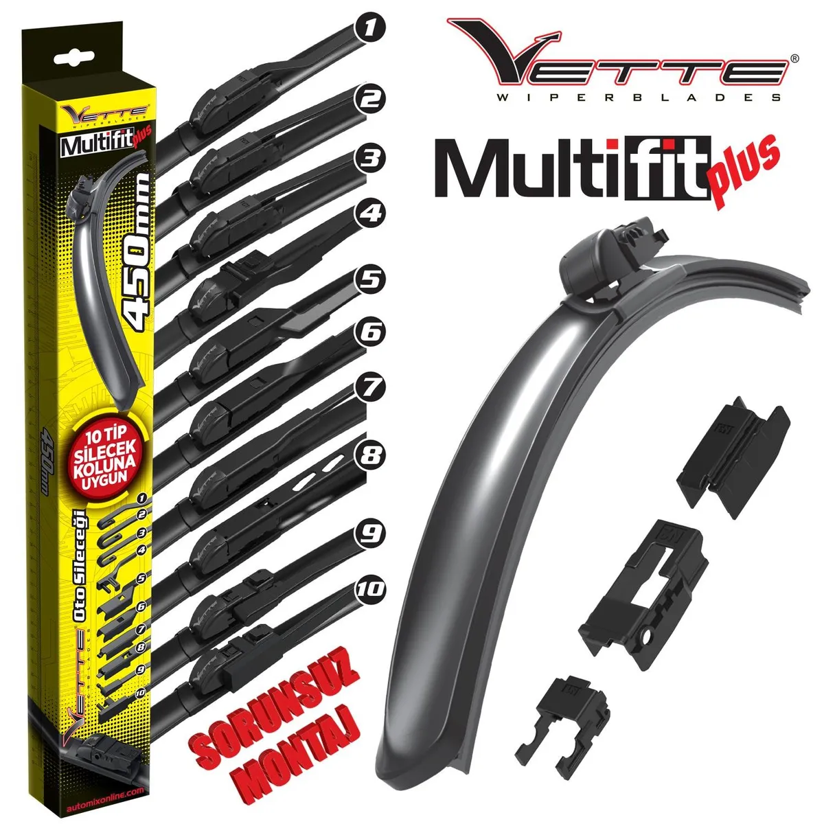 Vette Plus Multifit Silecek 660 Mm / 1 Adet - Aparatlı Silecek