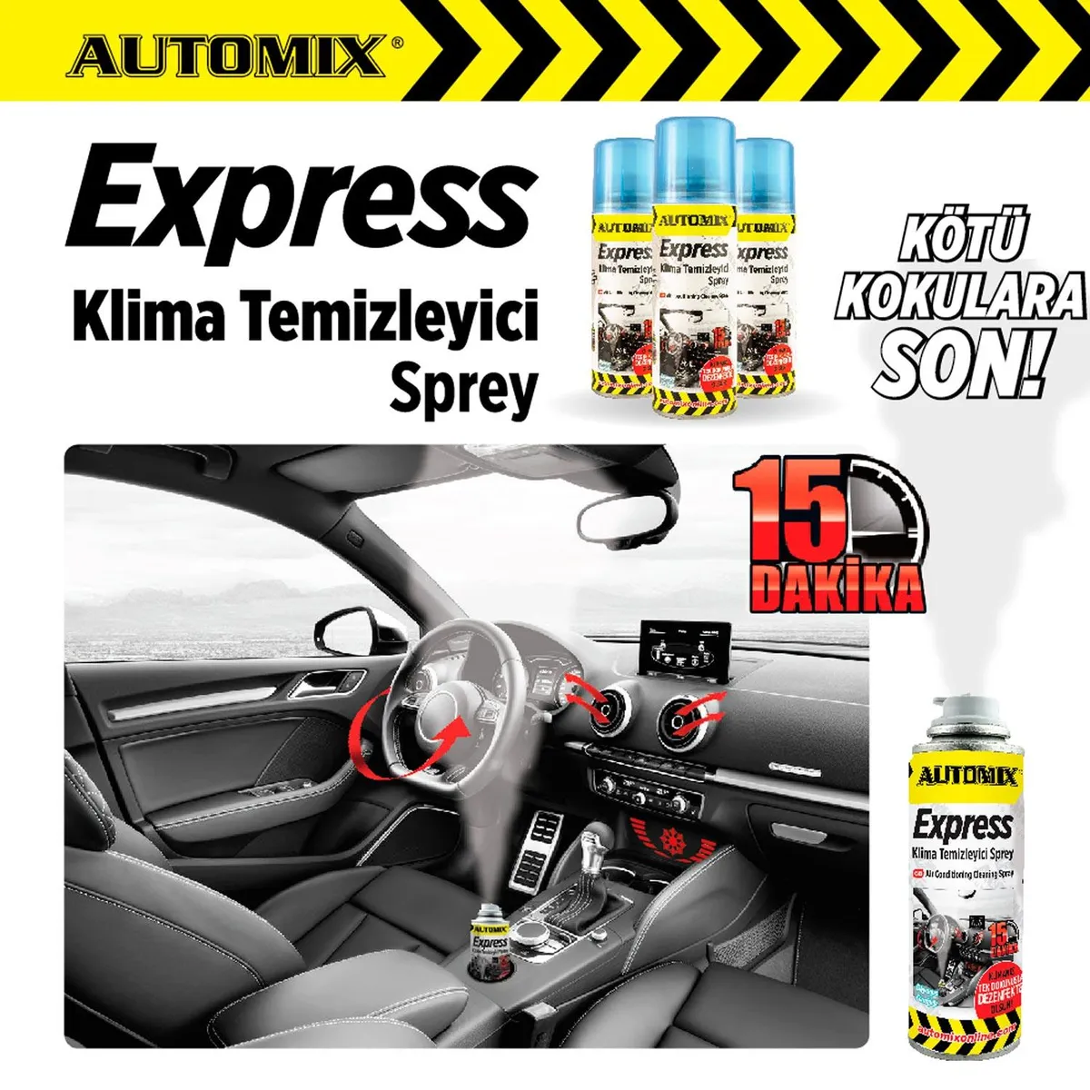 Automix Express Klima Temizleyici Sprey 200 ML - Klima Temizleyici