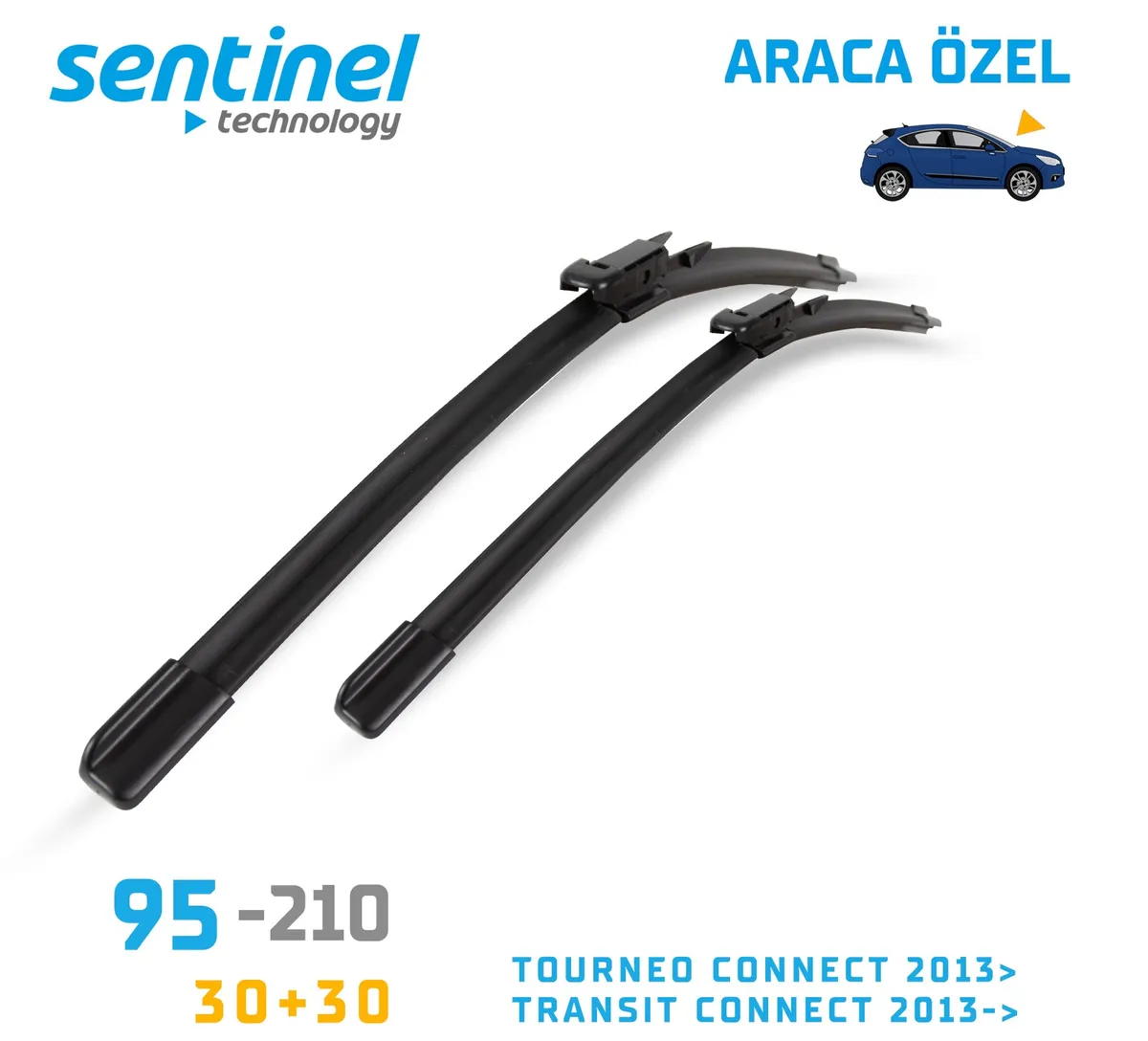 Sentinel ÖN Silecek Takım - Ford Transıt Connect 2013>>> / 760mm 760mm - Araca Özel Ön Silecek TAKIM