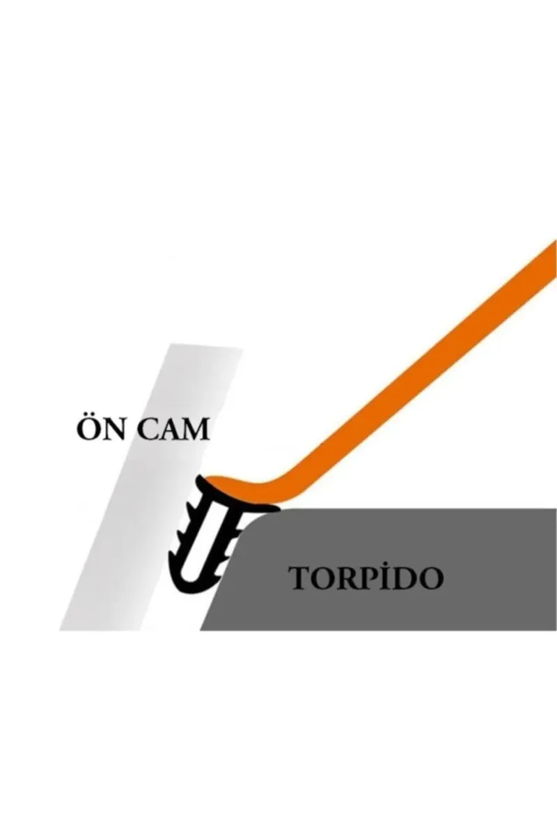 Kauçuk Araç Torpido Göğüs Konsol Ön Cam Arası Fitil Ses Yalıtım Fitili