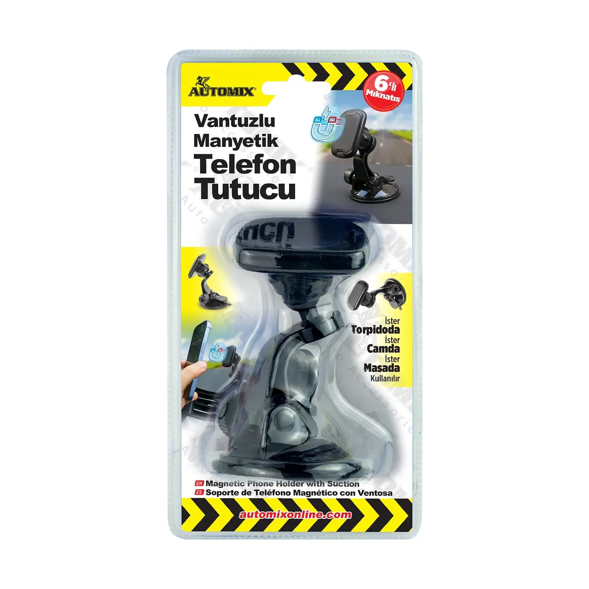 Automix Vantuzlu Manyetik Telefon Tutucu - Telefon Tutucu