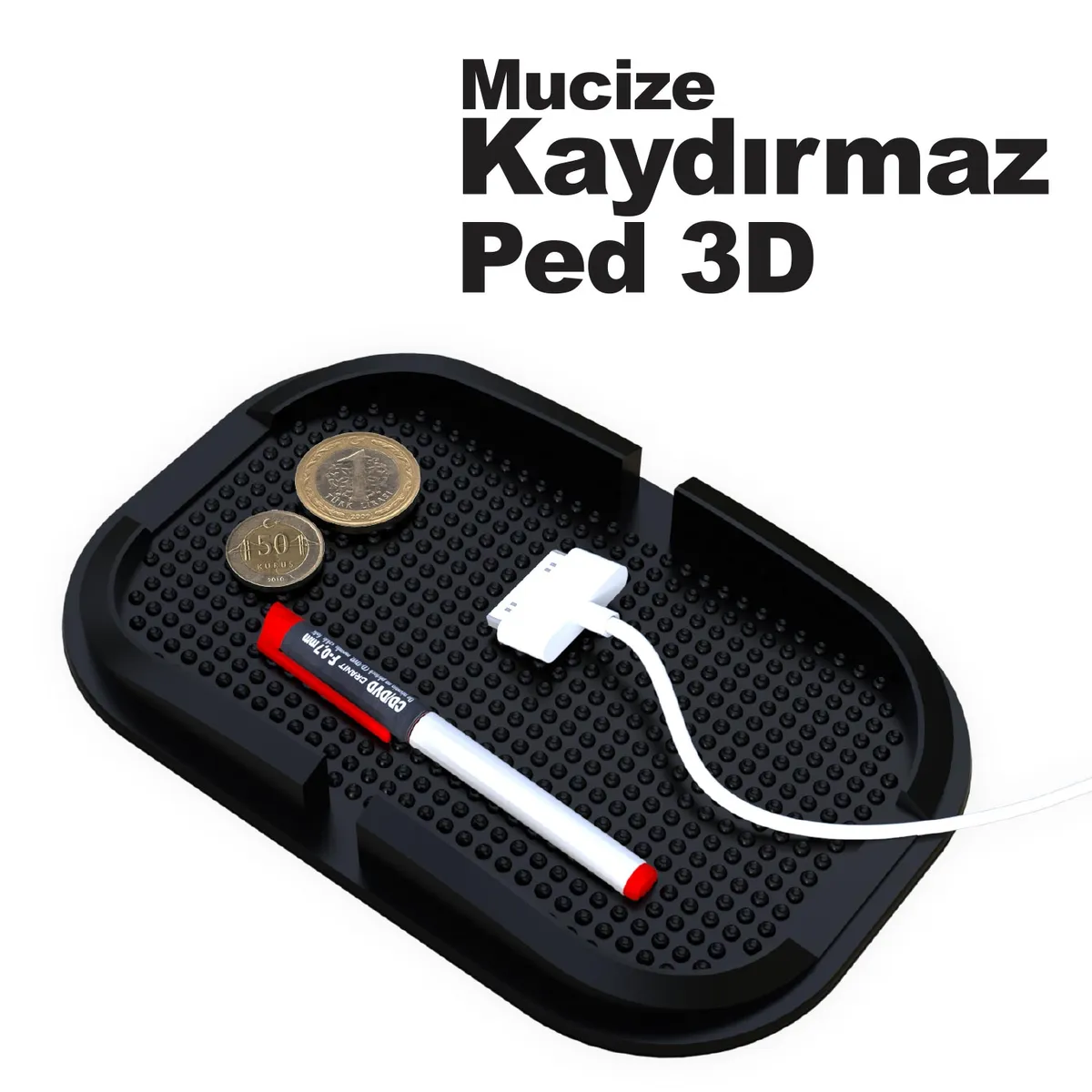 Automix Telefon Tutucu 3D Kaydırmaz Havuzlu Ped - Kaydırmaz Ped