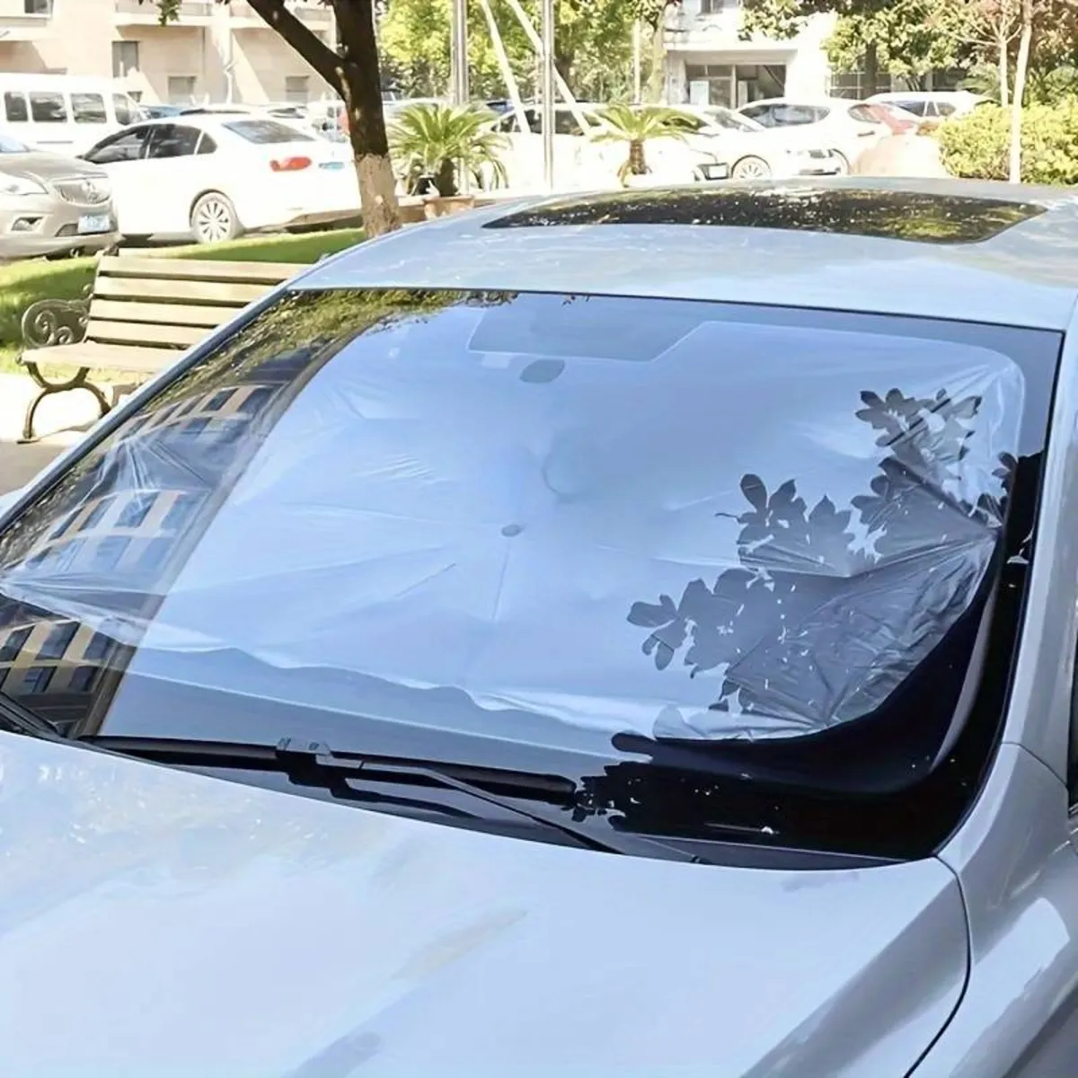 Minibüs SUV Şemsiye Güneşlik  78Cm X 140Cm / Silver - Ön Güneşlik