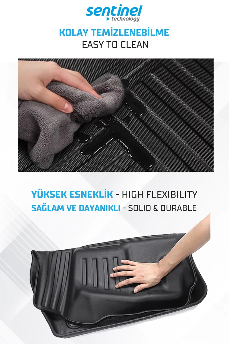 Sentinel PEUGEOT PARTNER RIFTER 2018+ / 7D Tam Uyumlu Havuzlu Paspas - Tam Uyumlu Paspas (Sahler-Rizline-Lider)