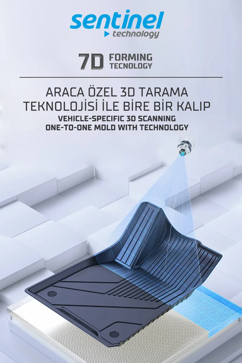 Sentinel PEUGEOT PARTNER RIFTER 2018+ / 7D Tam Uyumlu Havuzlu Paspas - Tam Uyumlu Paspas (Sahler-Rizline-Lider)