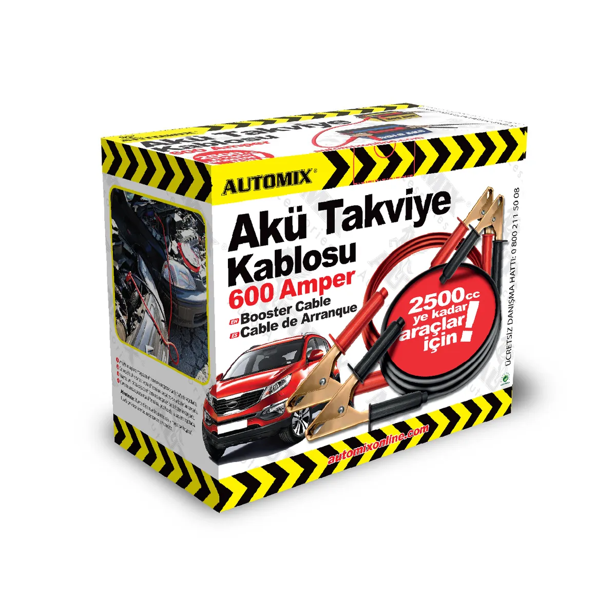 AUTOMİX Akü Takviye Kablosu 600 Amper - Akü Takviye Kablosu
