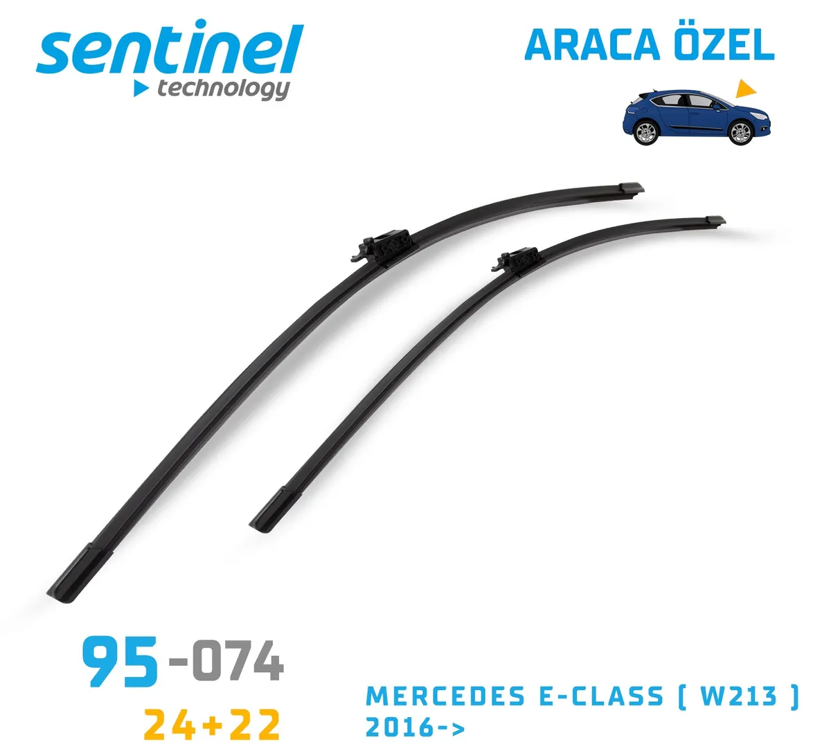 Sentinel ÖN Silecek Takım - Mercedes E-Clas ( W213 ) 2016>>> - Araca Özel Ön Silecek TAKIM - Görsel 2