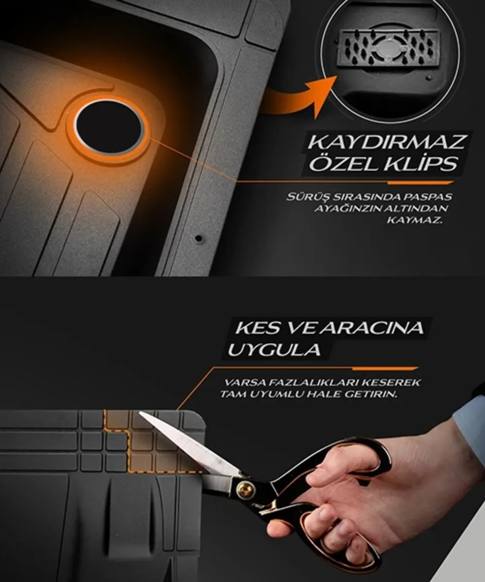Promats ICON Üniversal Paspas 5D / SİYAH - Üniversal Havuzlu Paspas