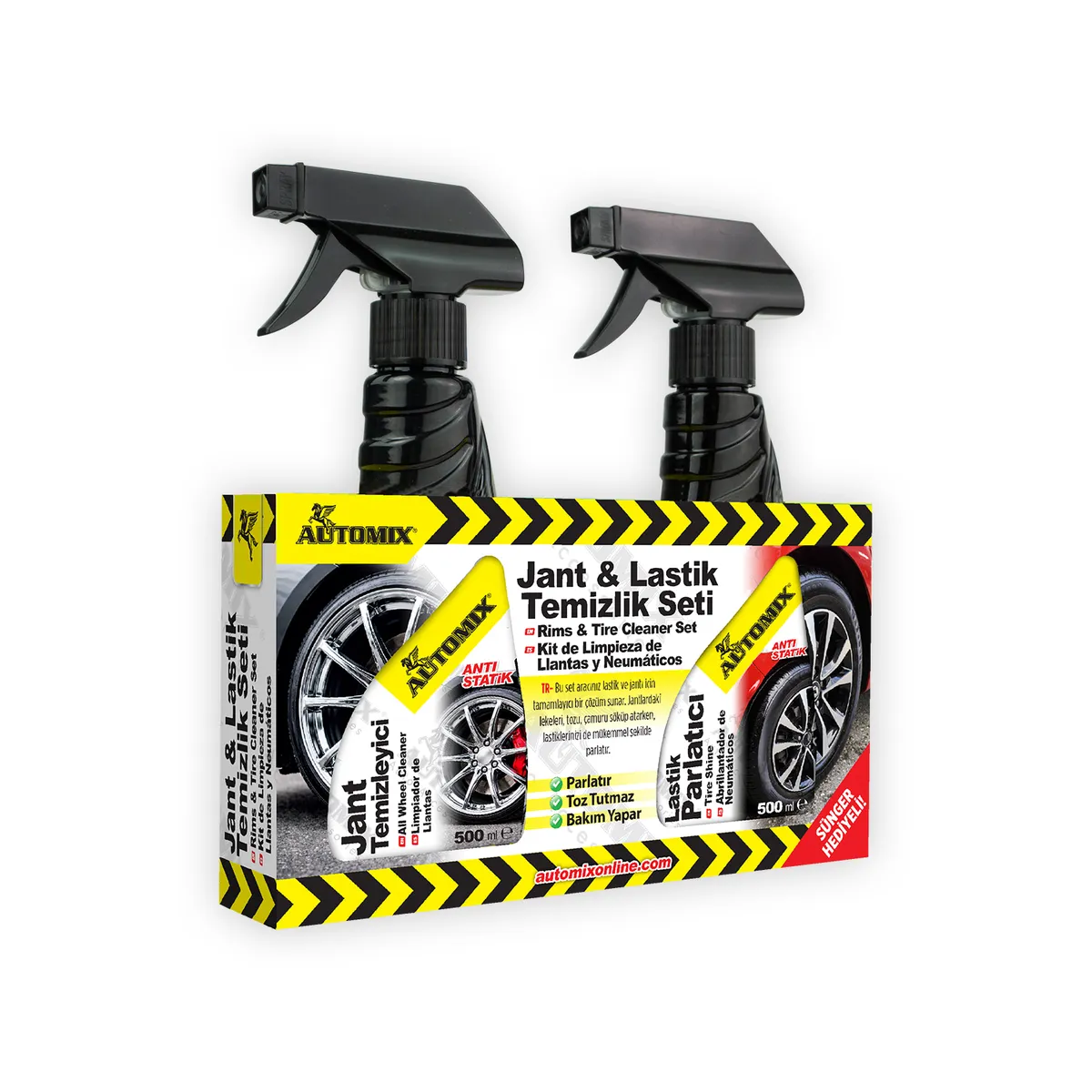 Automix 2'li Jant Temizleyici ve Lastik Parlatıcı Seti 300 ml + 300 ml - Lastik Parlatıcı