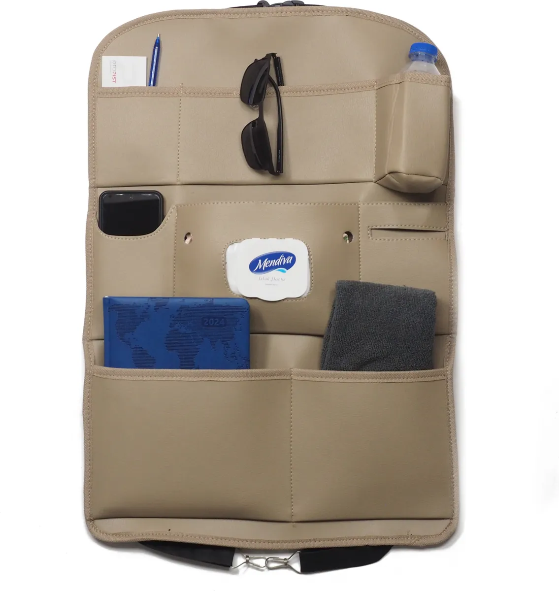 Wimbledon Oto Koltuk Arkası Düzenleyici Deri Organizer 44 X 62 CM  / 1 Adet - Koltuk Arkası Organizer