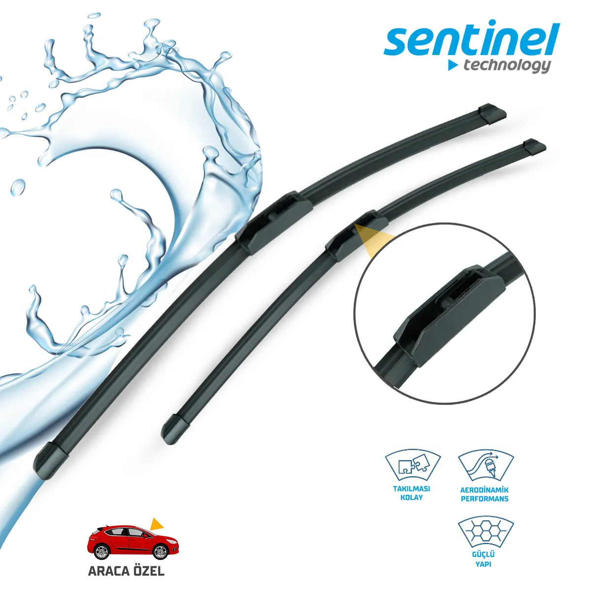 Sentinel ÖN Silecek Takım - Chery Tiggo 7 PRO / 550mm 410mm - Araca Özel Ön Silecek TAKIM