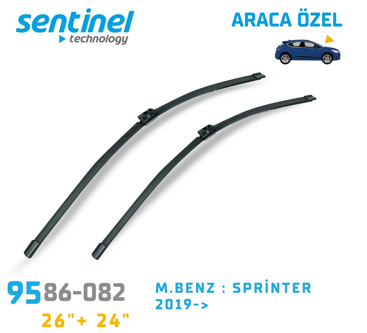 Sentinel ÖN Silecek Takım - SPRİNTER 2019-> / 650mm 600mm - Araca Özel Ön Silecek TAKIM