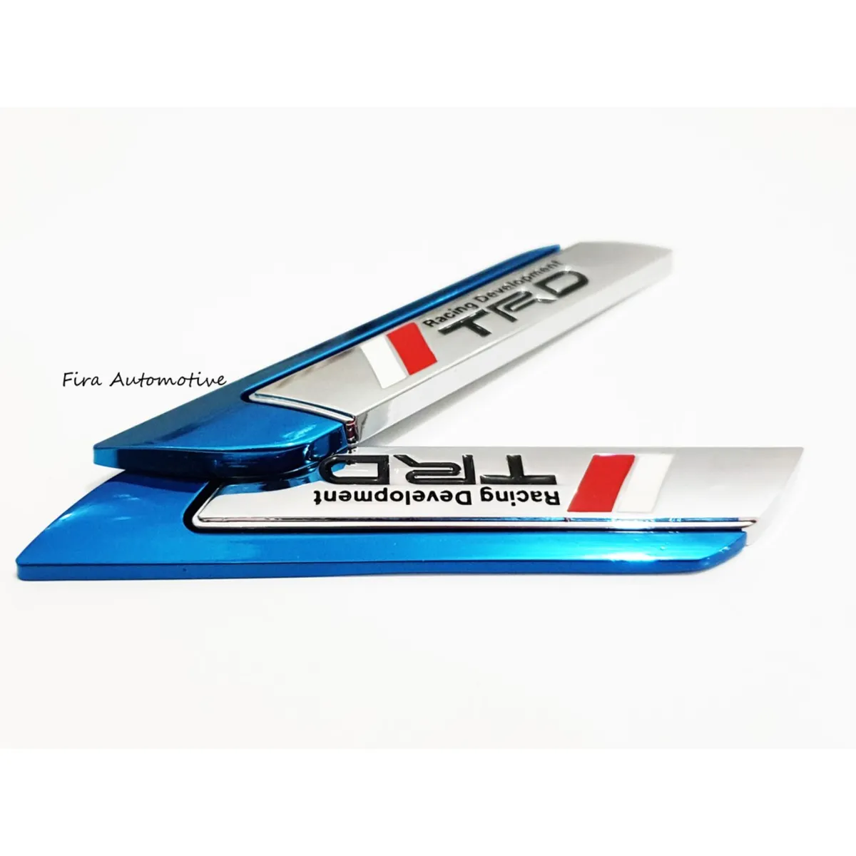 Metal Gümüş TRD Bıçak Model Oto Arma Sticker / 2 Adet Mavi - Arma & Sticker