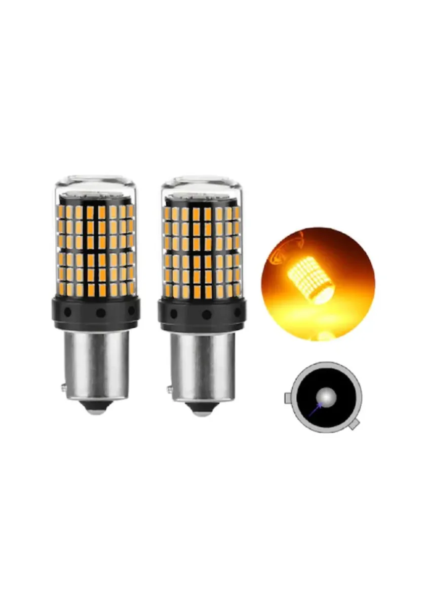 ERLİGHT 93 Tek Duy 144 Led Ampul / Turuncu - Sinyal