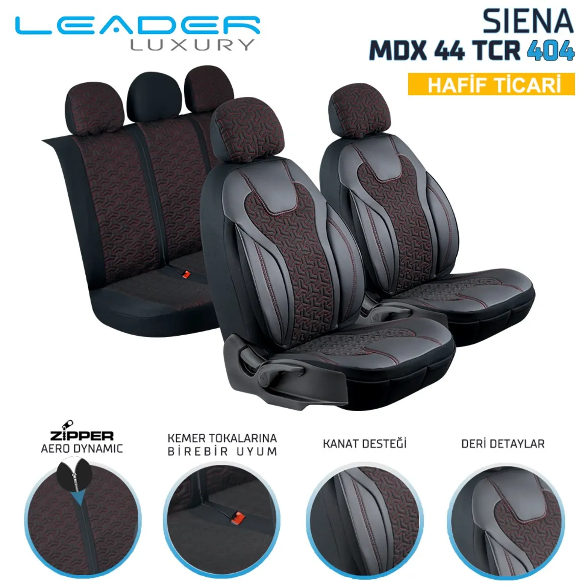 Leader Siena Nakışlı / Universal Oto Koltuk Kılıfı - Ticari