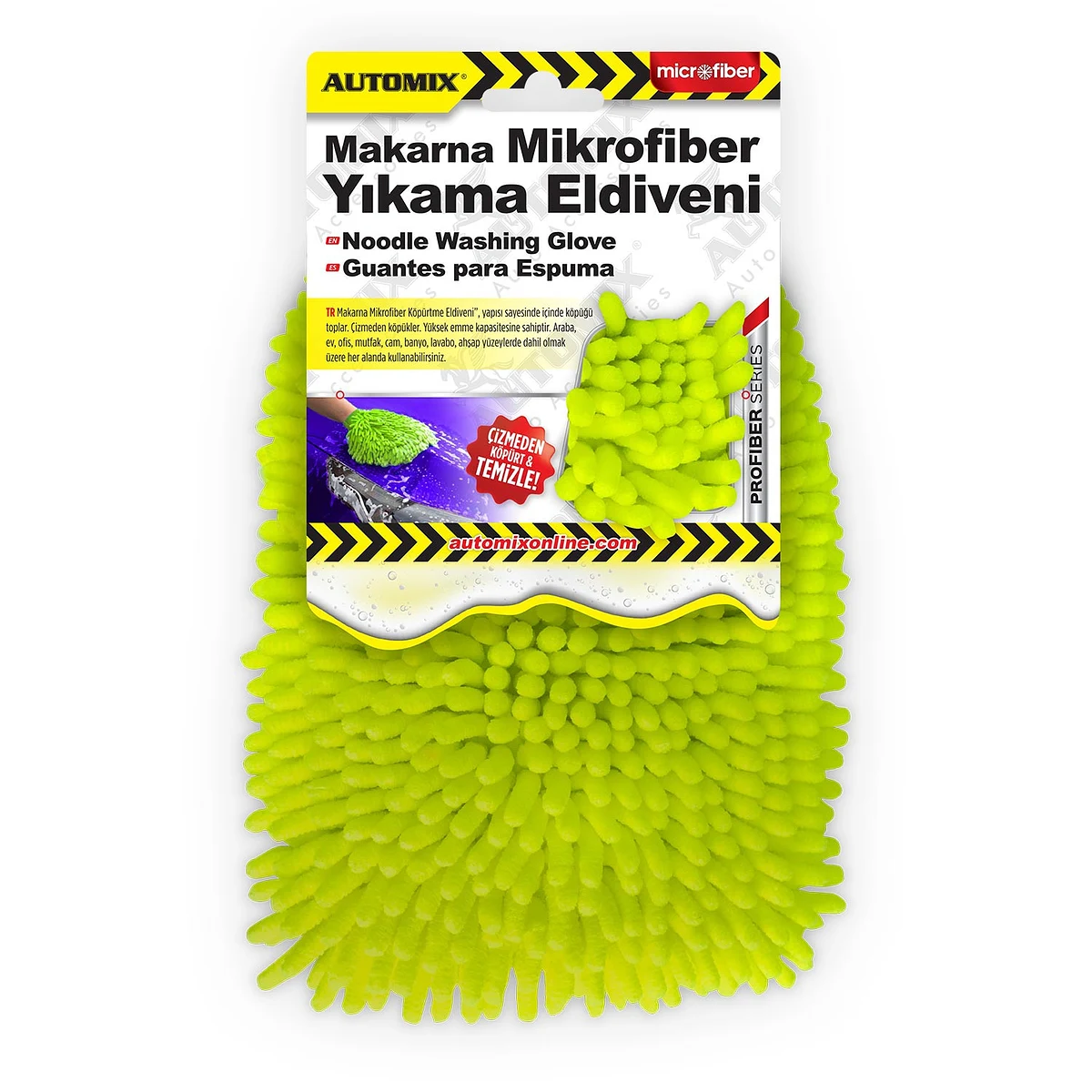 Automix Makarna Mikrofiber Oto Yıkama Eldiveni - Yıkama Eldiveni - Görsel 2