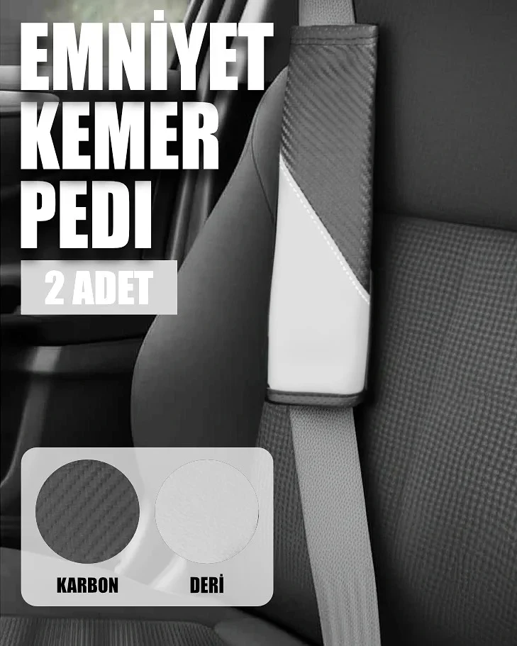 ComfortDrive Emniyet Kemer Pedi Seti - Boyun ve Omuz Koruyucu Kemer Pedi 2'li Paket - Kemer Kılıfı - Görsel 2