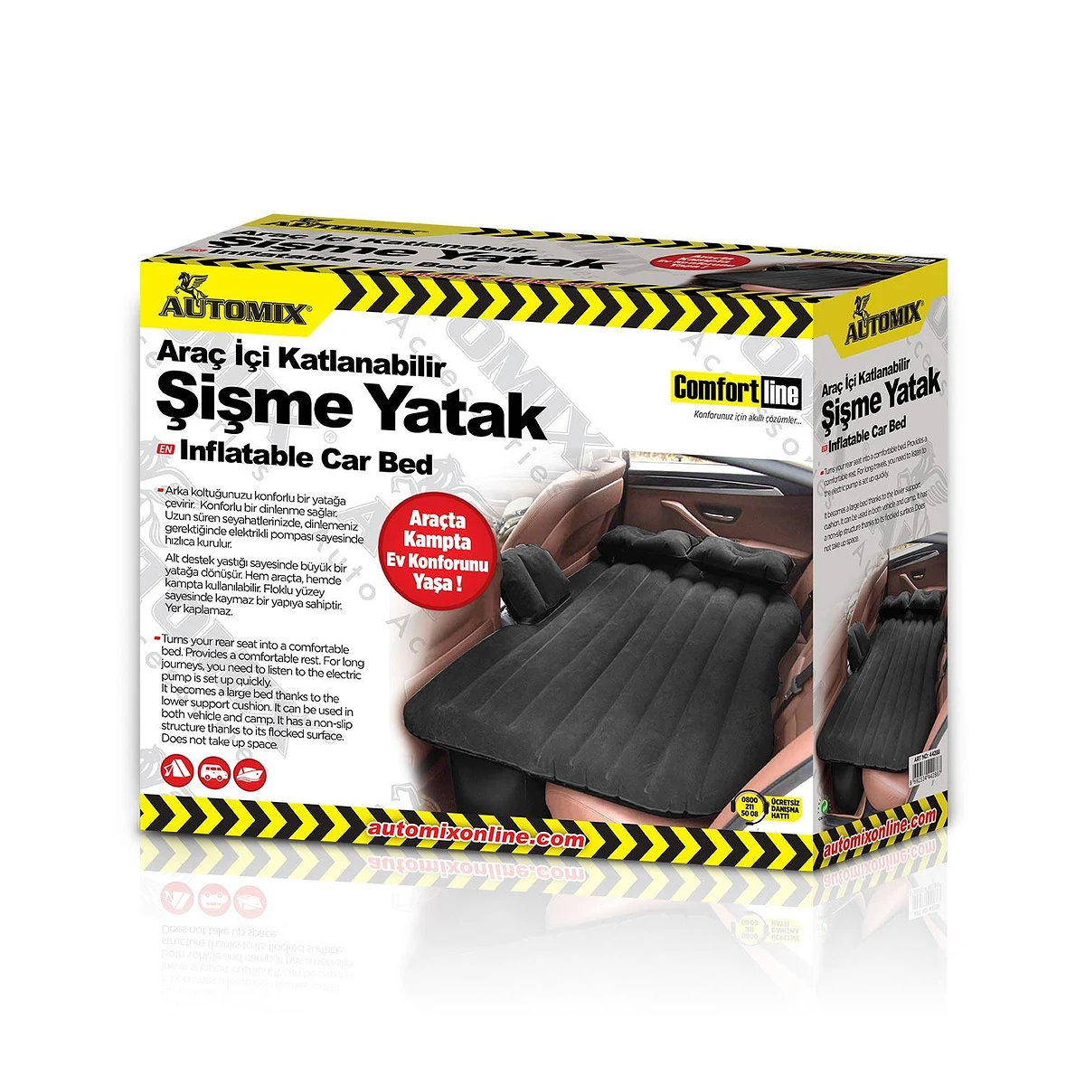 Automix Kompresörlü Şişme Araç Yatağı - Şişme Yatak - Görsel 2