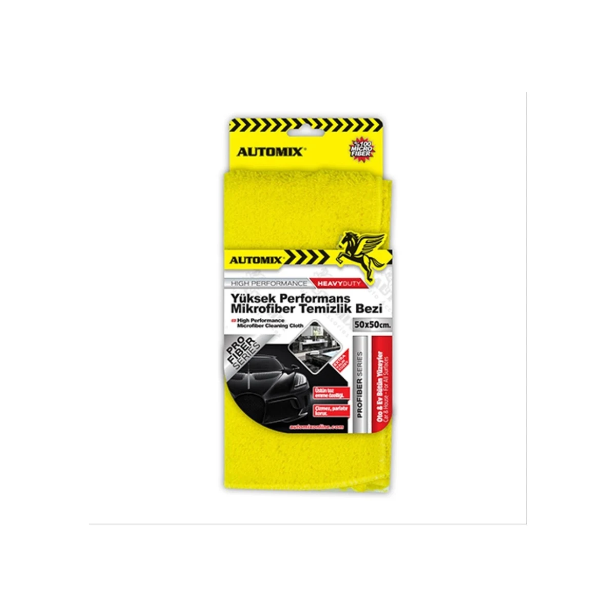 Automix Yüksek Performanslı Mikrofiber Temizlik Bezi 50*50 - Mikrofiber Bez