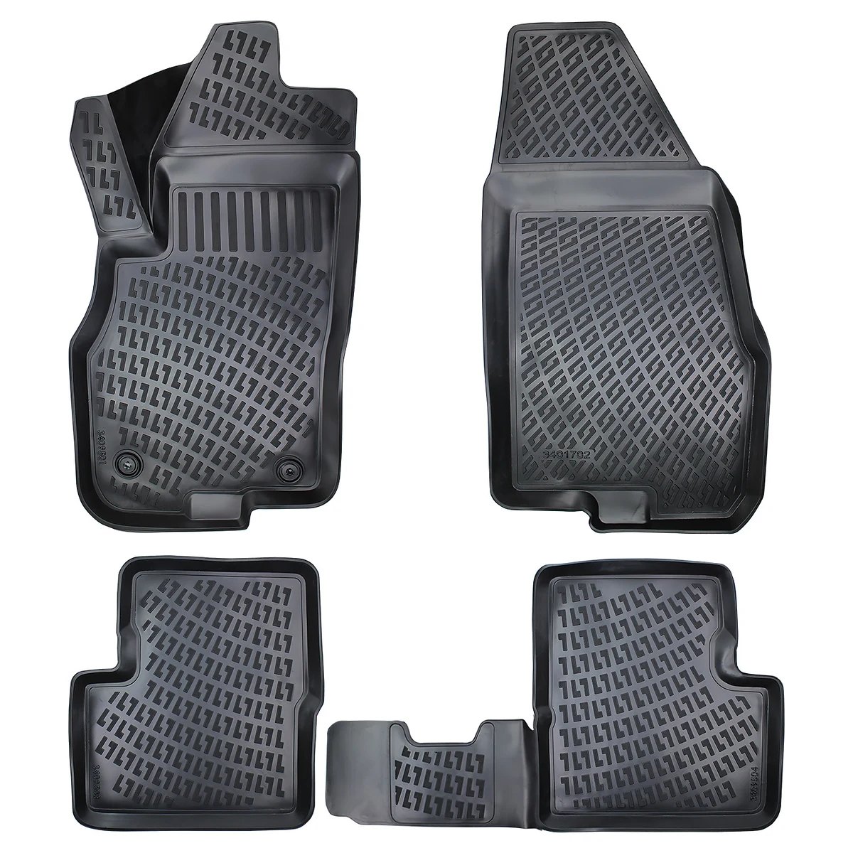 Rizline Fiat Punto  Evo / 3D Tam Uyumlu Havuzlu Paspas - Tam Uyumlu Paspas (Sahler-Rizline-Lider)