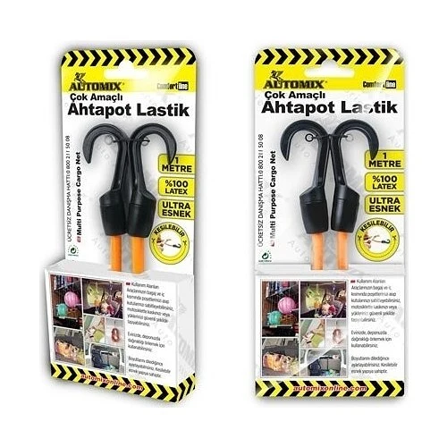 Automix Lateks Ahtapot Lastik 1 Metre - Bagaj Lastiği
