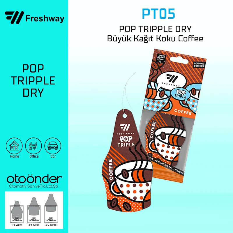 Fresh Way Pop Trıpple Dry Büyük Kağıt Koku Coffee - Asma Koku