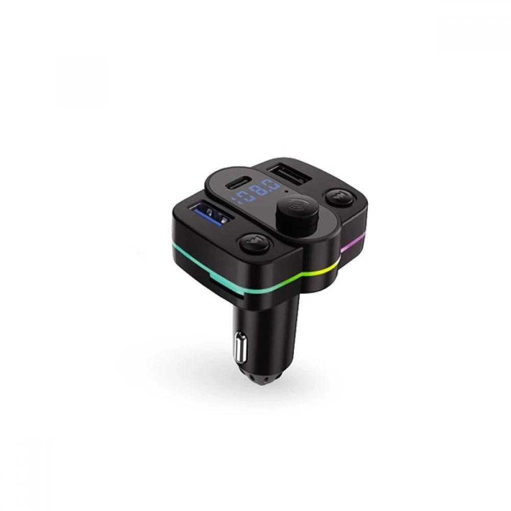LKW-1 Bluetooth FM Transmitter Araç İçi Müzik Çalar USB Şarjlı Çakmaklık - Bluetooth AUX / FM Transmitter