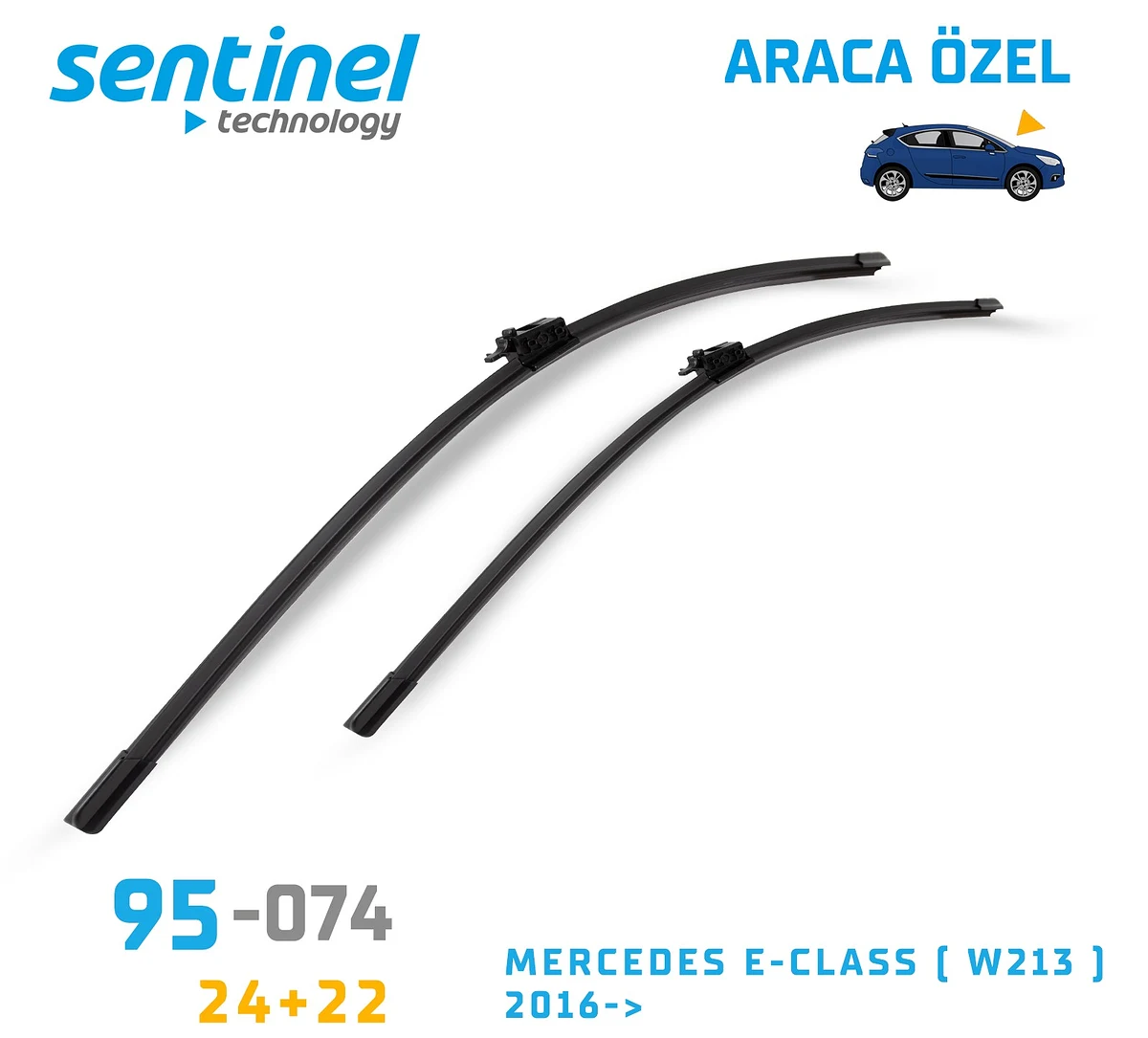 Sentinel ÖN Silecek Takım - Mercedes E-Clas ( W213 ) 2016>>> - Araca Özel Ön Silecek TAKIM - Görsel 2