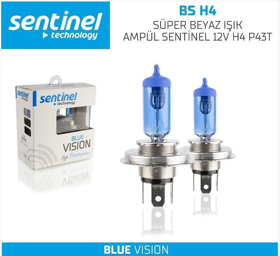 SENTİNEL SÜPER BEYAZ IŞIK AMPÜL H4 - Far Ampulü
