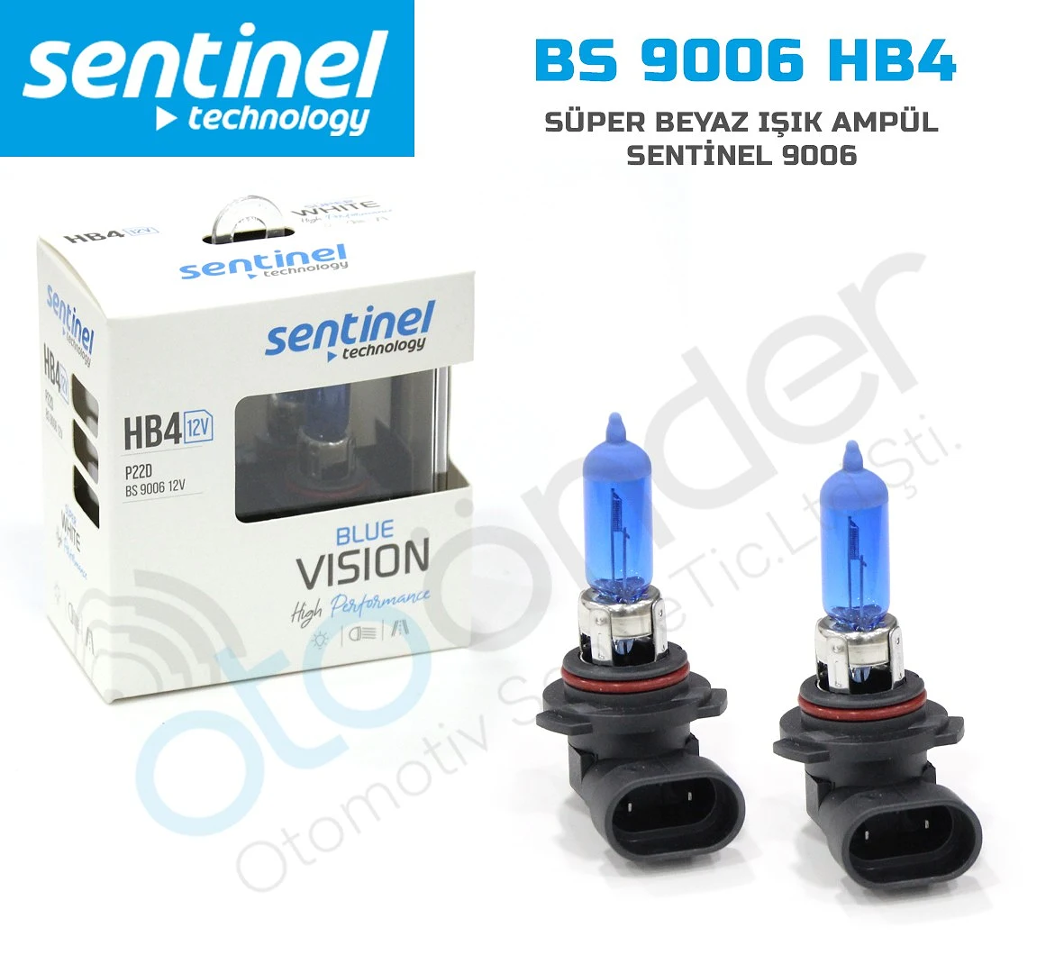 SENTİNEL SÜPER BEYAZ IŞIK AMPÜL / 9006 - HB4 - Far Ampulü