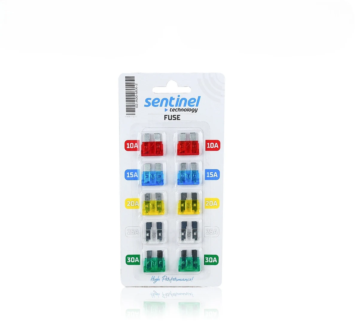 Sentinel Bıçak Sigorta 10A, 15A, 20A, 25A, 30A / 10LU SET - 19X19 MM - Sigorta