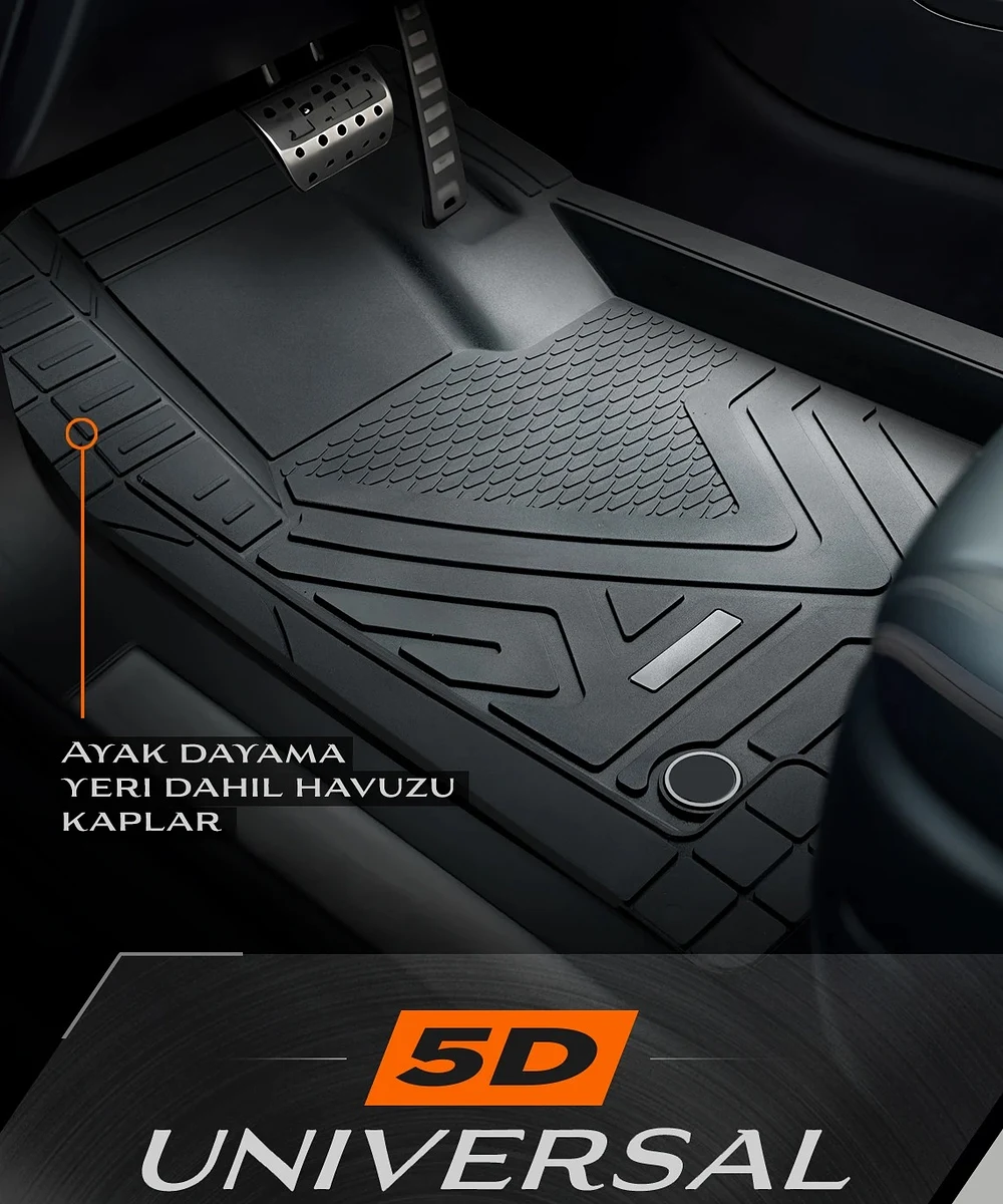 Promats ICON Üniversal Paspas 5D / SİYAH - Üniversal Havuzlu Paspas - Görsel 5