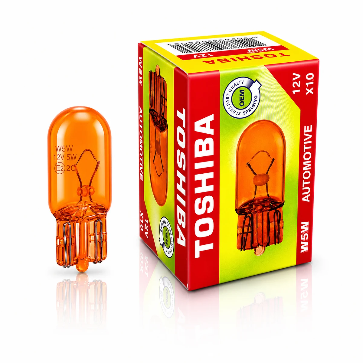 Toshiba 5W Dipsiz Park Ampulü 12V Turuncu  1 / Adet - Park Ampulü