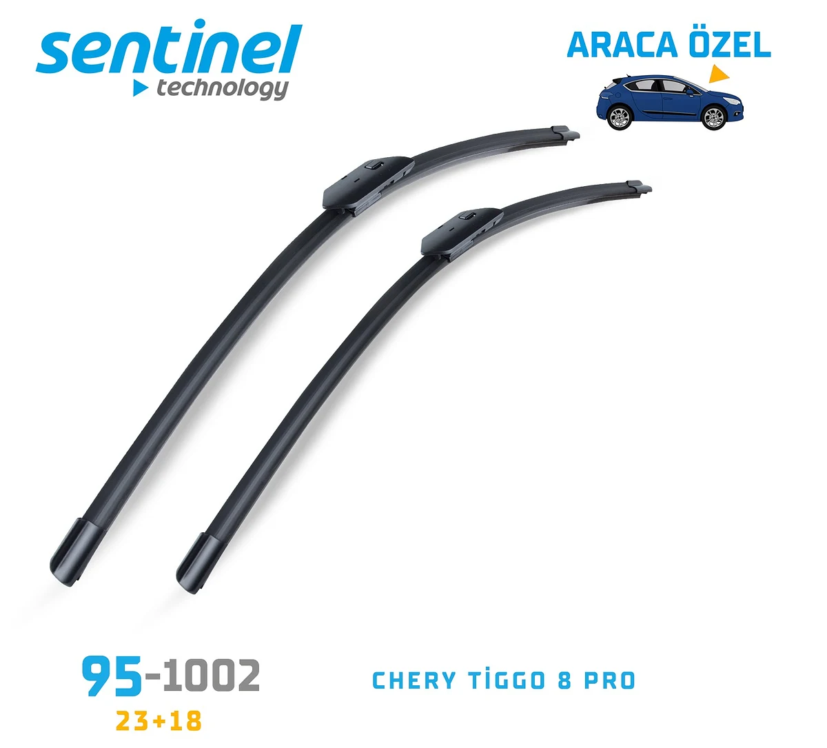 Sentinel ÖN Silecek Takım - Chery Tiggo 8 PRO  / 580mm 450mm - Araca Özel Ön Silecek TAKIM - Görsel 3