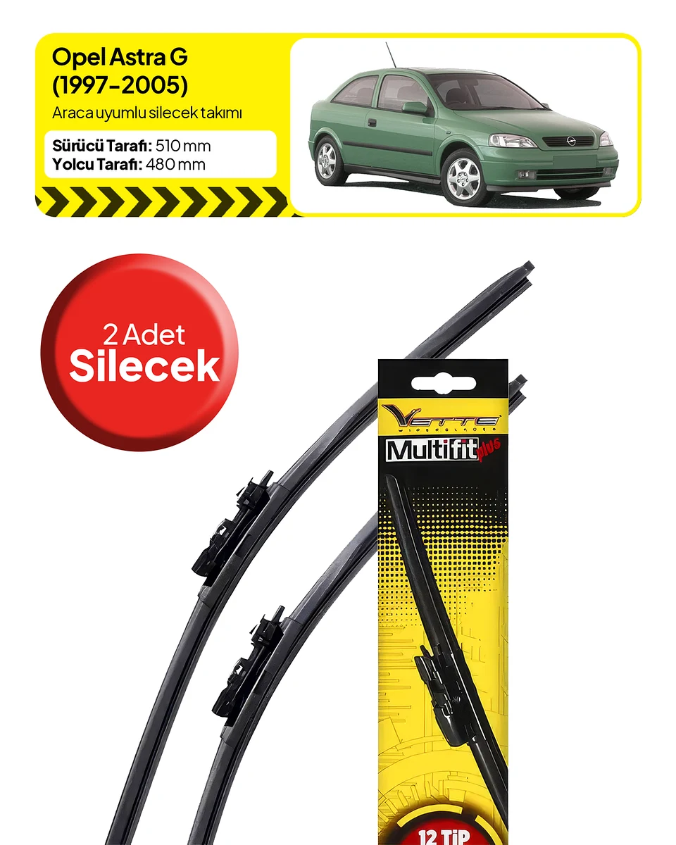 Vette Multifit Opel Astra G Ön Silecek Takımı (1997-2005) - Araca Özel Ön Silecek TAKIM