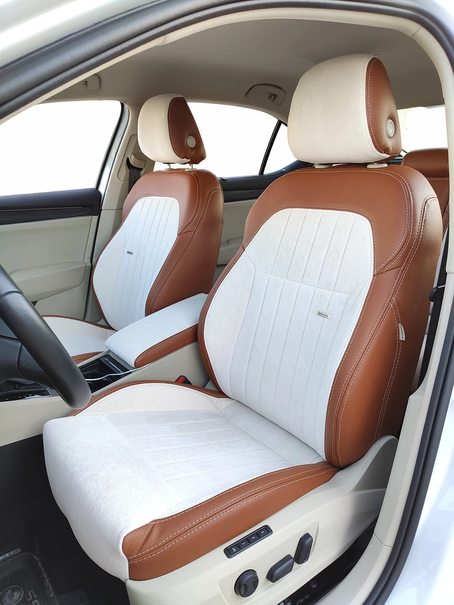 Skoda Superb 2015-2022 Özel Dikim Oto Kılıf - Taba / Bej - Özel Dikim Oto Kılıf