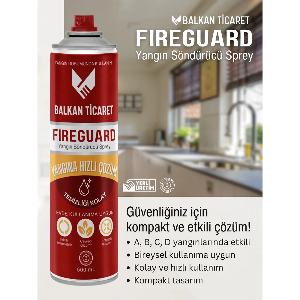 FireGuard Yangın Söndürme Spreyi / 500 ml - Yangın Tüpü