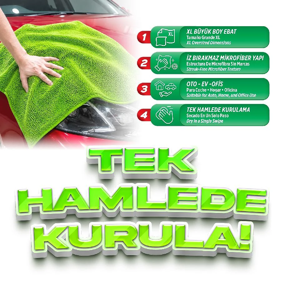 Automix XL Süper Emici Kurulama Havlusu (45 Cm X 75 Cm) - Mikrofiber Bez