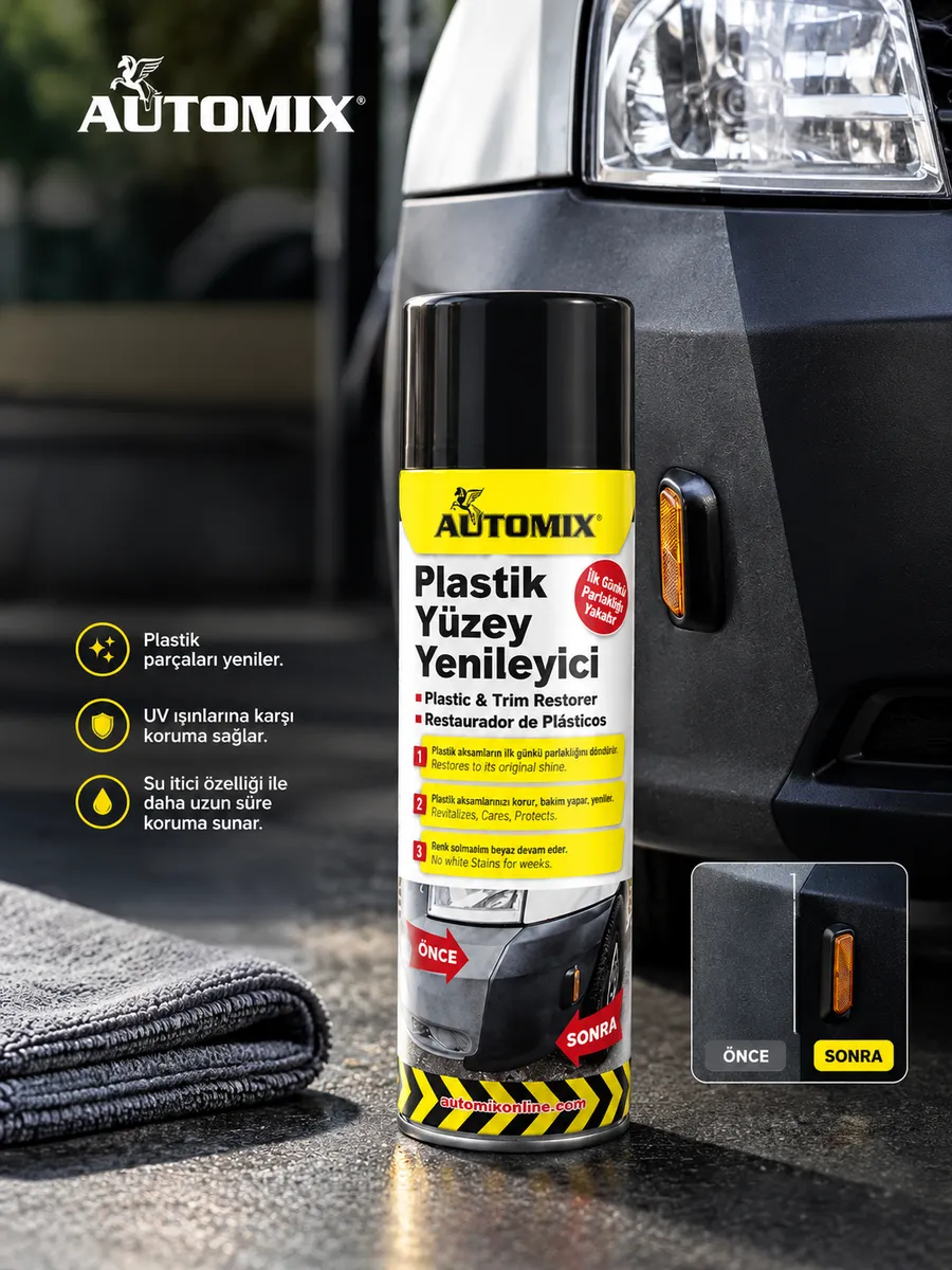 Automix Trim ve Plastik Yüzey Yenileyici 500 ML - Oto Bakım & Temizlik