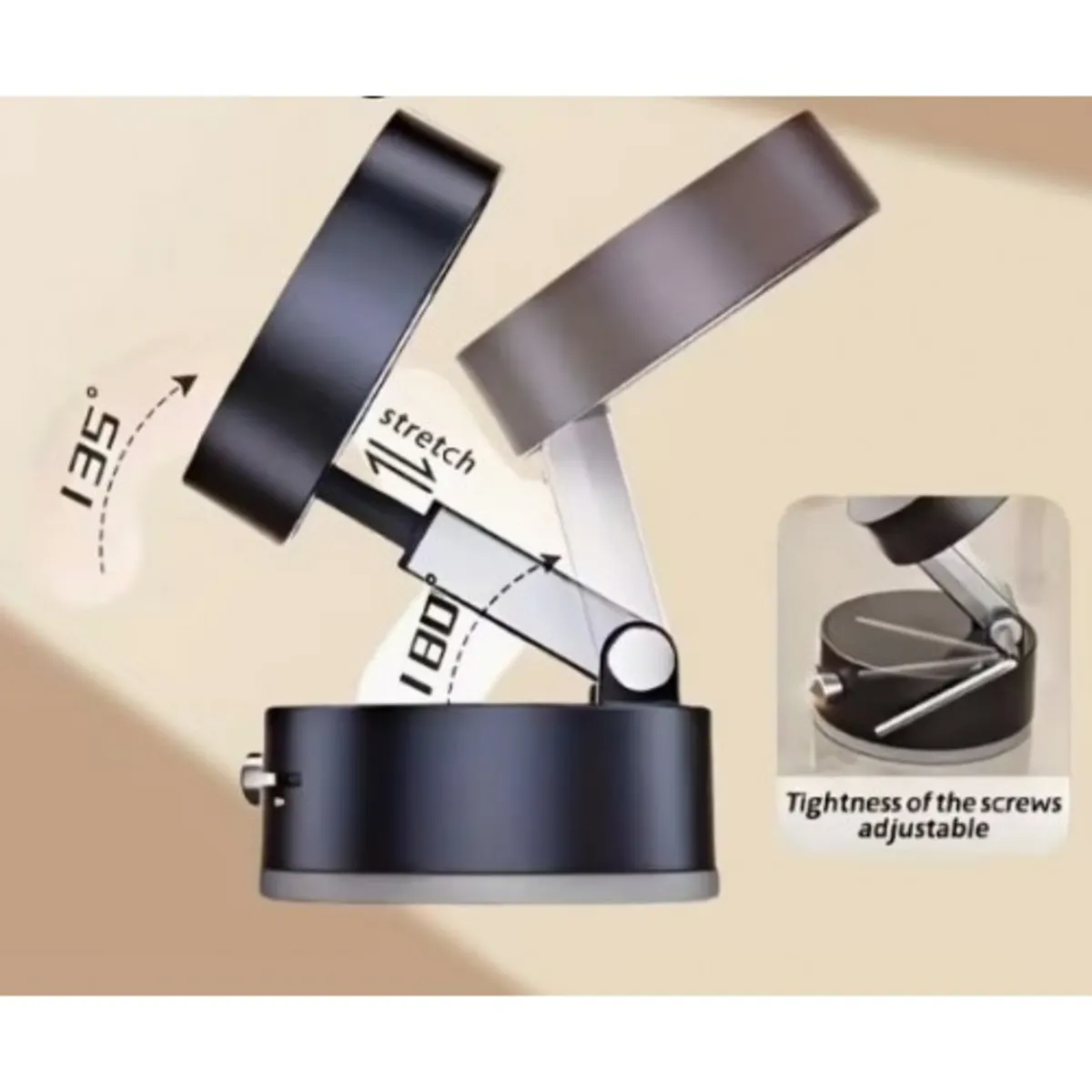 Mıknatıslı Katlanabilir Telefon Tutucu - Torpido ve Cam Uyumlu - Telefon Tutucu