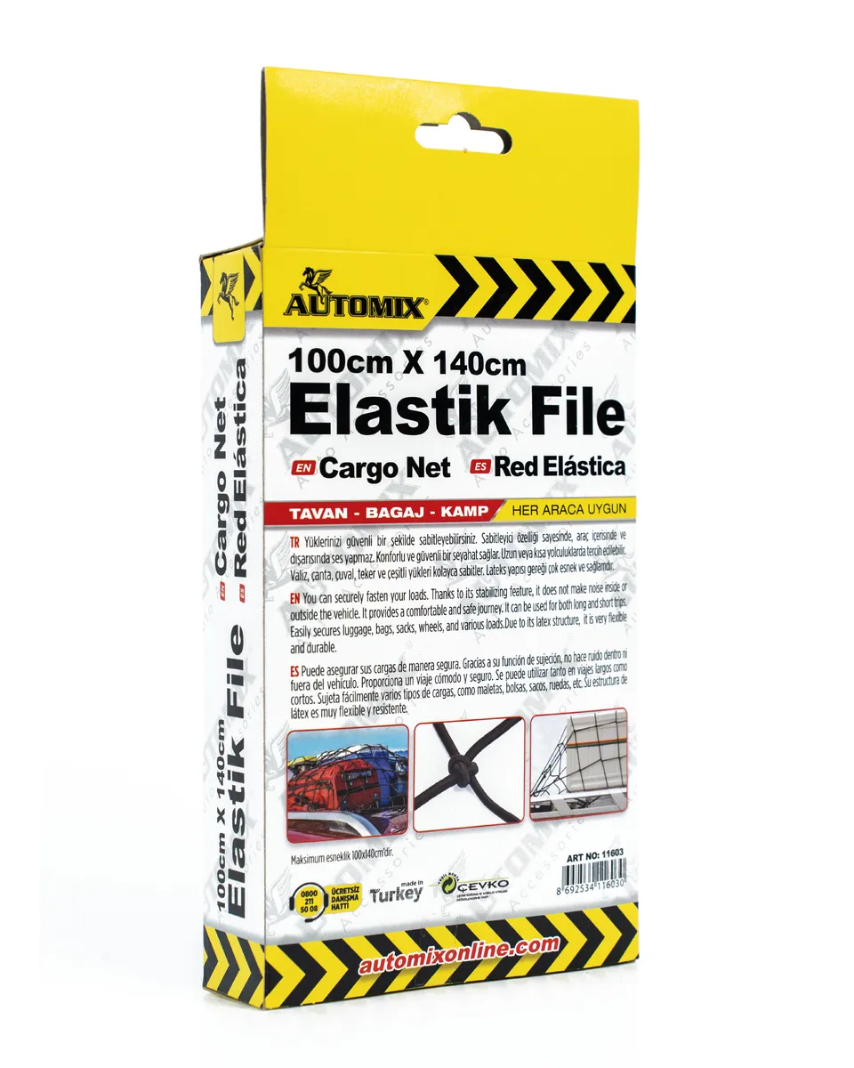 Automix Elastik Bagaj Filesi 100x140 Cm - İkili Paket - Bagaj Lastiği