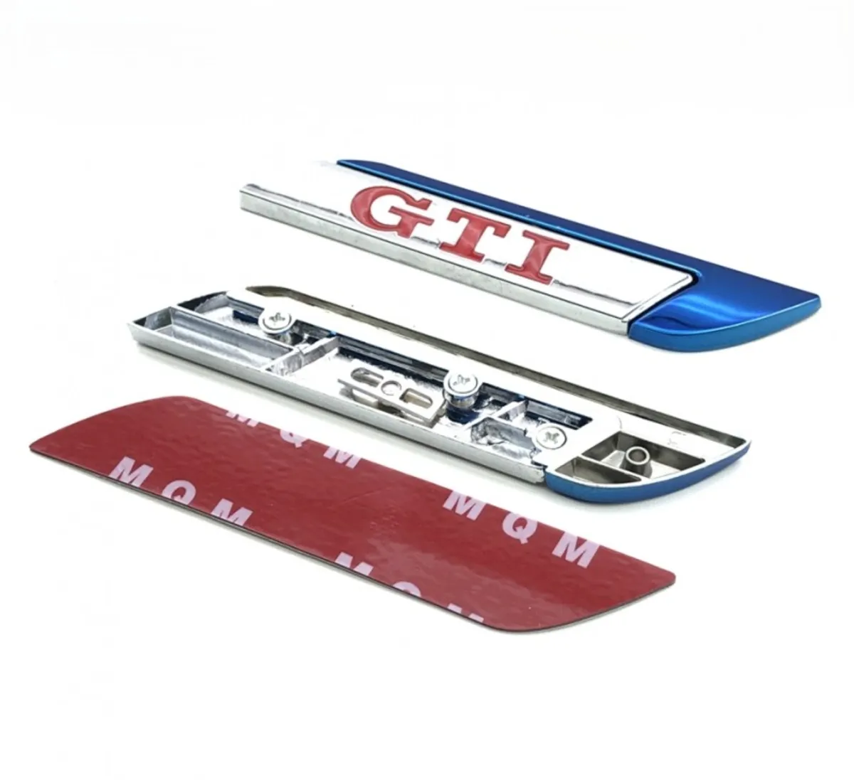 Metal Gümüş GTI Bıçak Model Oto Arma Sticker / 2 Adet Mavi - Arma & Sticker