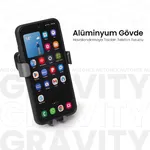 Automix Gravity Alüminyum Gövde Havalandırmaya Takılan Telefon Tutucu - Telefon Tutucu - Görsel 4
