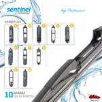 Sentinel Universal Aparatlı Araba Arka Silecek - 275mm / 1 Adet - Arka Silecek - Görsel 2