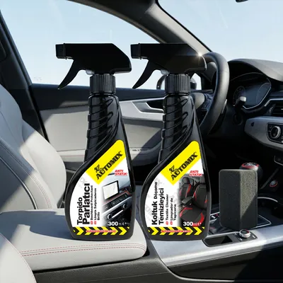 Automix Araç İçi 2li Temizlik Seti / Torpido Parlatıcı ve Koltuk Temizleyici 300ML + 300ML