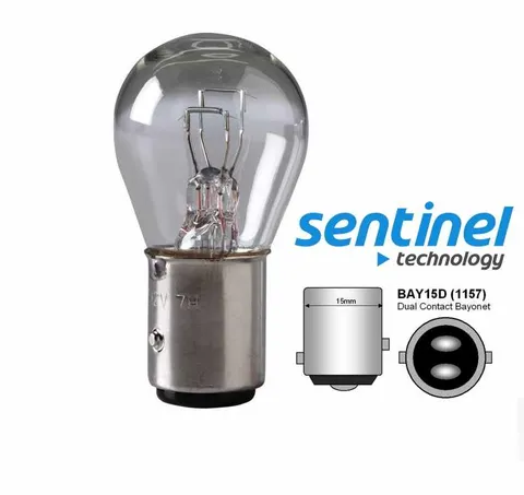 Sentinel P21/5W Baz15D 24V Çift Duy Şaşı Tırnak 1016 Ampül Turuncu - Park Ampulü
