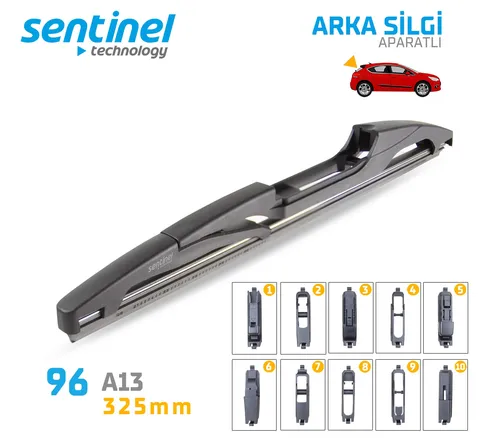 Sentinel Universal Aparatlı Araba Arka Silecek - 325mm / 1 Adet - Arka Silecek