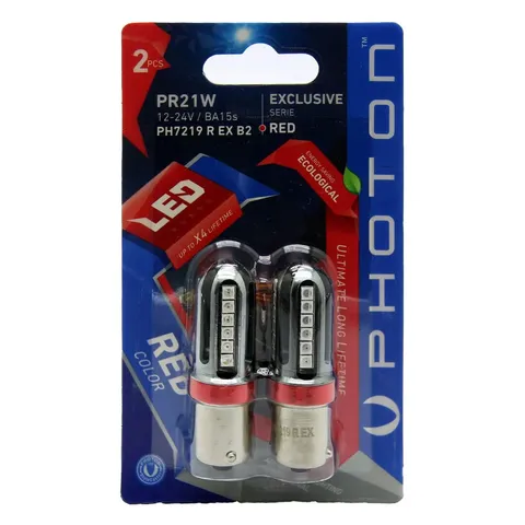 Photon P21W Red (Kırmızı) 93 Ph7219 R Ex B2 - Stop-Gündüz Led